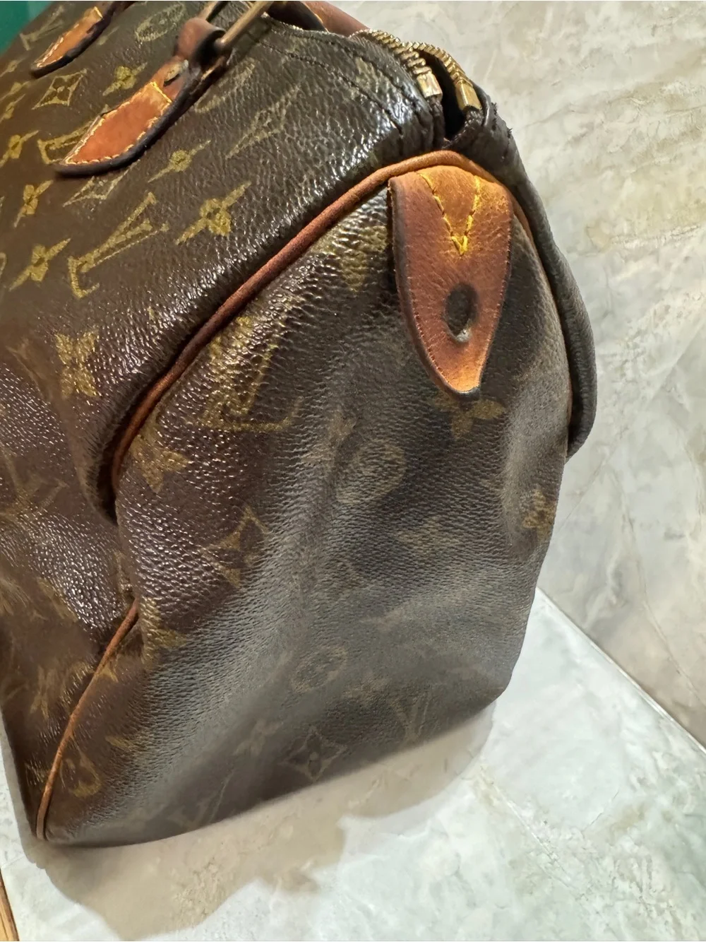 Louis Vuitton Brown Boston Monogram Speedy 30